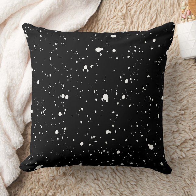Black & White Dots Pattern Simple Art Cushion (Blanket)