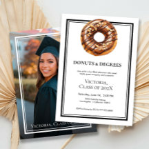Black & White Doughnuts and Degree Photo Graduatio