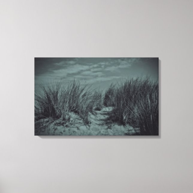 Black - White dunes Canvas Print (Front)