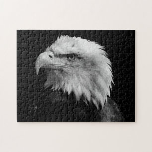 Black & White Eagle - Animals Art Jigsaw Puzzle