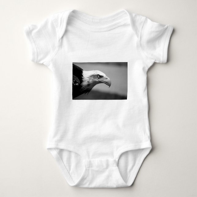 Black & White Eagle Eye Baby Bodysuit (Front)