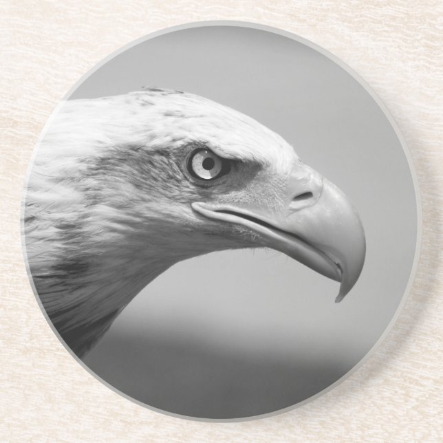 Black & White Eagle Eye Coaster (Front)