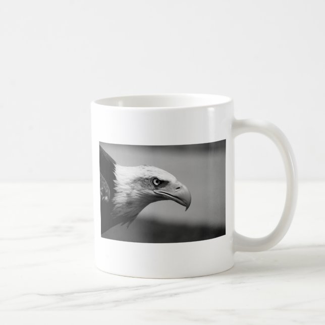 Black & White Eagle Eye Coffee Mug (Right)
