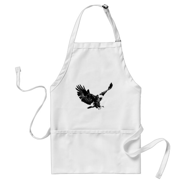 Black & White Eagle Standard Apron (Front)