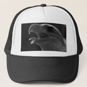 Black & White Eagle Trucker Hat
