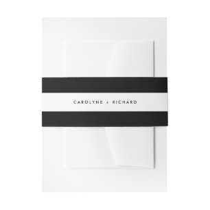 Black & White   Eat Drink and be Married Invitation Belly Band