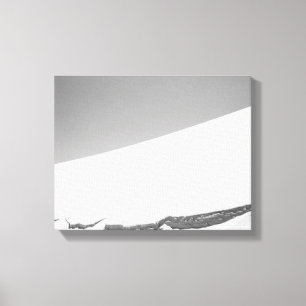 Black & White Edge of a White Sand Dune 11x14 Canvas Print