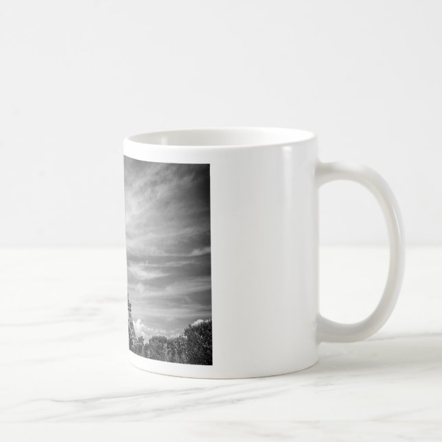 Black & White Eiffel Tower Paris France Coffee Mug (Right)