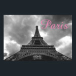 Black White Eiffel Tower Paris Romantic Love City Poster<br><div class="desc">European Travel - Paris City Places & Sightseeings - Eiffel Tower Digital Photography Artwork</div>