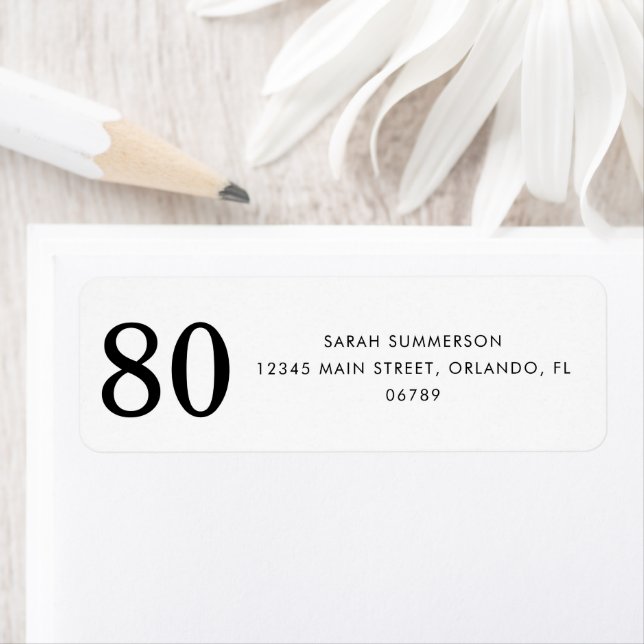 Black White Eighty 80th Birthday Party Address (Insitu)