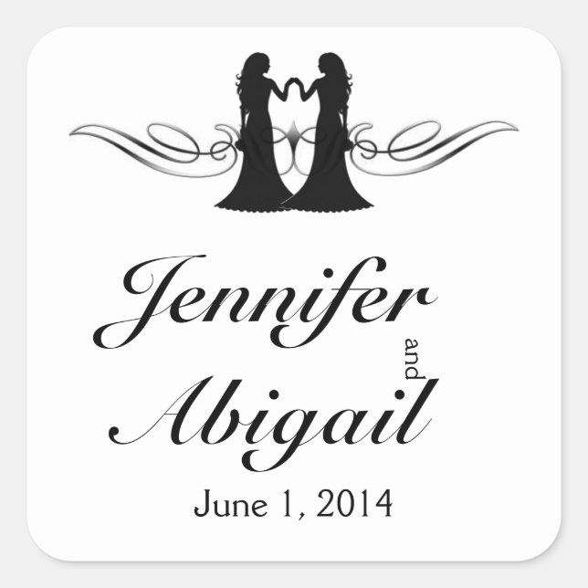 Black White Elegance Brides Wedding Envelope Seal (Front)