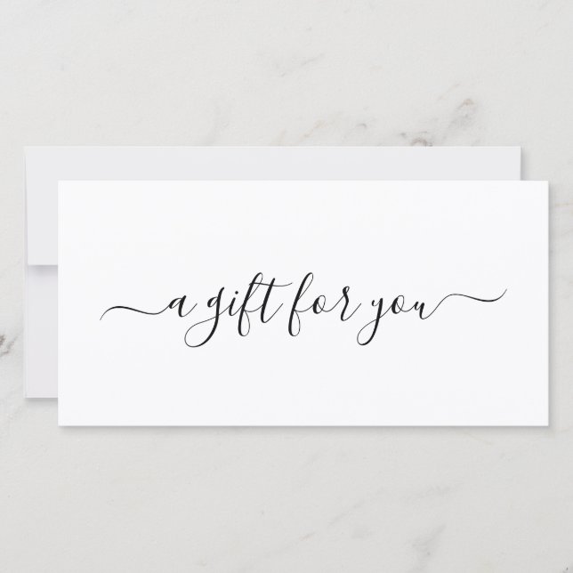 Black White Elegant Business Gift Certificate (Front)