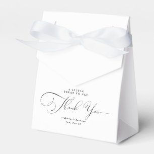 Black & White Elegant Chic Minimal Wedding Favour Box