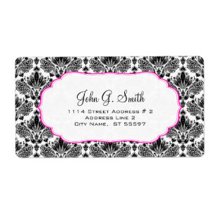 Black & White Elegant Floral Damasks Pattern