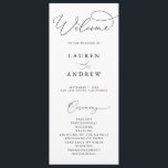 Black & White Elegant Minimalist Wedding Programme<br><div class="desc">Beautiful minimalist and classic,  our Black and White Minimalist Wedding Program will be beautiful for your order of service. Fully customisable with all of your wedding program information.</div>