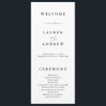 Black & White Elegant Minimalist Wedding Programme<br><div class="desc">Beautiful minimalist and classic,  our Black and White Minimalist Wedding Program will be beautiful for your order of service. Fully customisable with all of your wedding program information.</div>