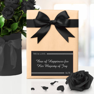 Black & White Elegant Romantic Gift Sticker