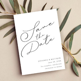 Black & White Elegant Save The Date V2