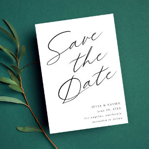Black & White Elegant Save The Date V4