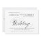 Black & White Elegant Script Wedding Invitation