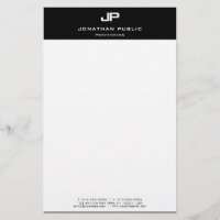 Black White Elegant Template Personalised Modern