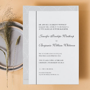 Black White Elegant Wedding Invitation