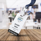 Black White Employee ID Large Logo Badge