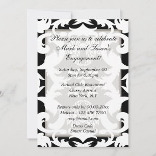Black white engagement anniversary PERSONALIZE Invitation