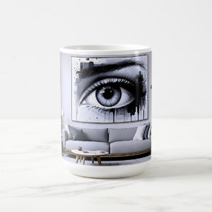 Black White Eye Coffee Mug