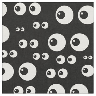 black white eyes fabric
