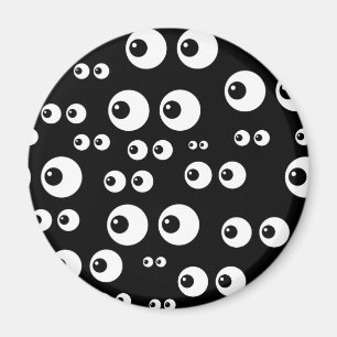black white eyes magnet