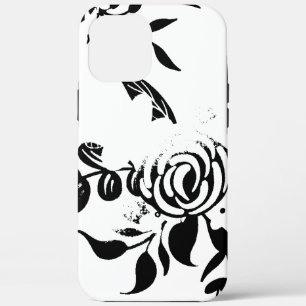 Black & White Faded Floral iPhone Case