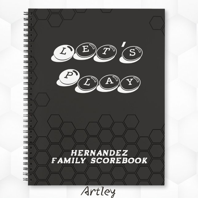 Black White Family Name Board Game Scorebook Notebook (Creator Uploaded)