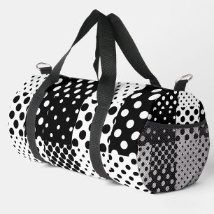 Black White Fashion Polka Dots Style Design  Duffle Bag