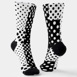 Black White Fashion Polka Dots Style Design  Socks
