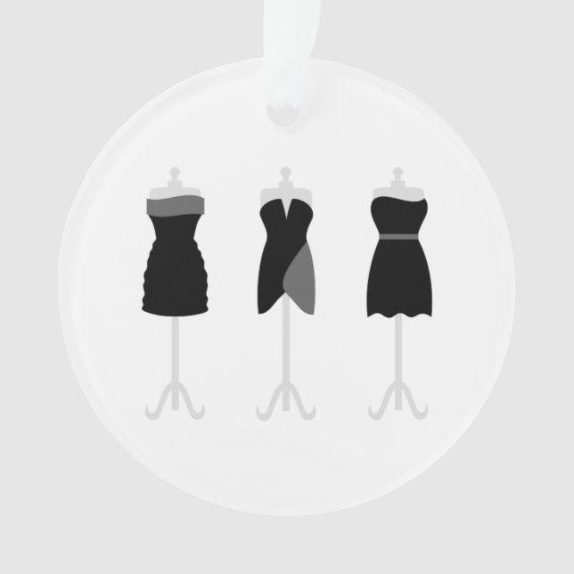 Black & White Fashion Theme Ornament Decoration (Front)