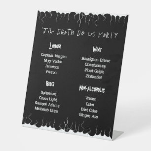 Black & White Fire Pedestal Sign