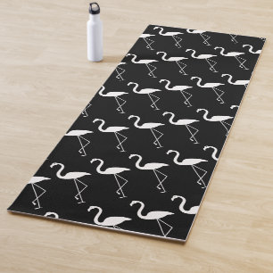 Black & White Flamingo Yoga Mat