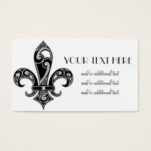 Black & White Fleur De Lis