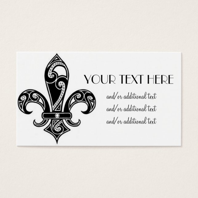 Black & White Fleur De Lis (Front)