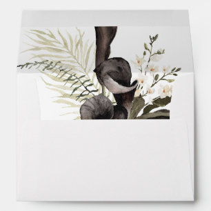 Black & White Floral 4 Envelope