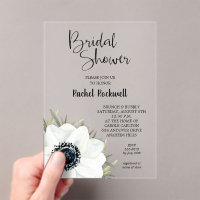 Black White Floral Bridal Shower