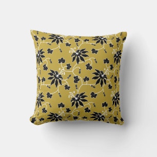 Black & White Floral Cushion