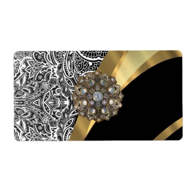 Black & white floral damask pattern (Front)