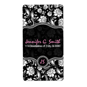 Black & White Floral Damask Pattern 2