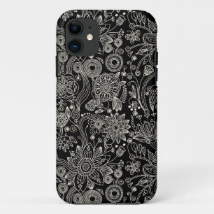 Black & White Floral Damask Pattern Case-Mate iPhone Case