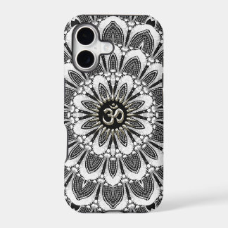 Black+White Floral Silver Om Case-Mate iPhone 5