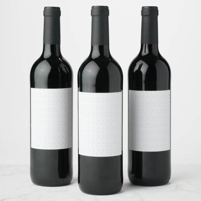 black white floral wine label minimalist design (Bottles)