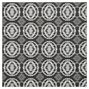 Black & White Flow Geometric Pattern Fabric