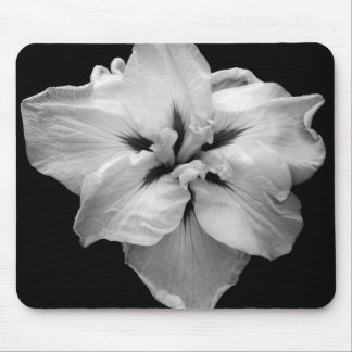 Black & White Flower Mouse Pad